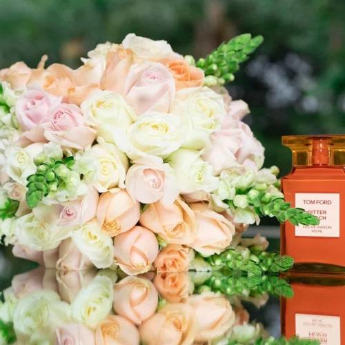 Peach-Pink- -White-Bouquet